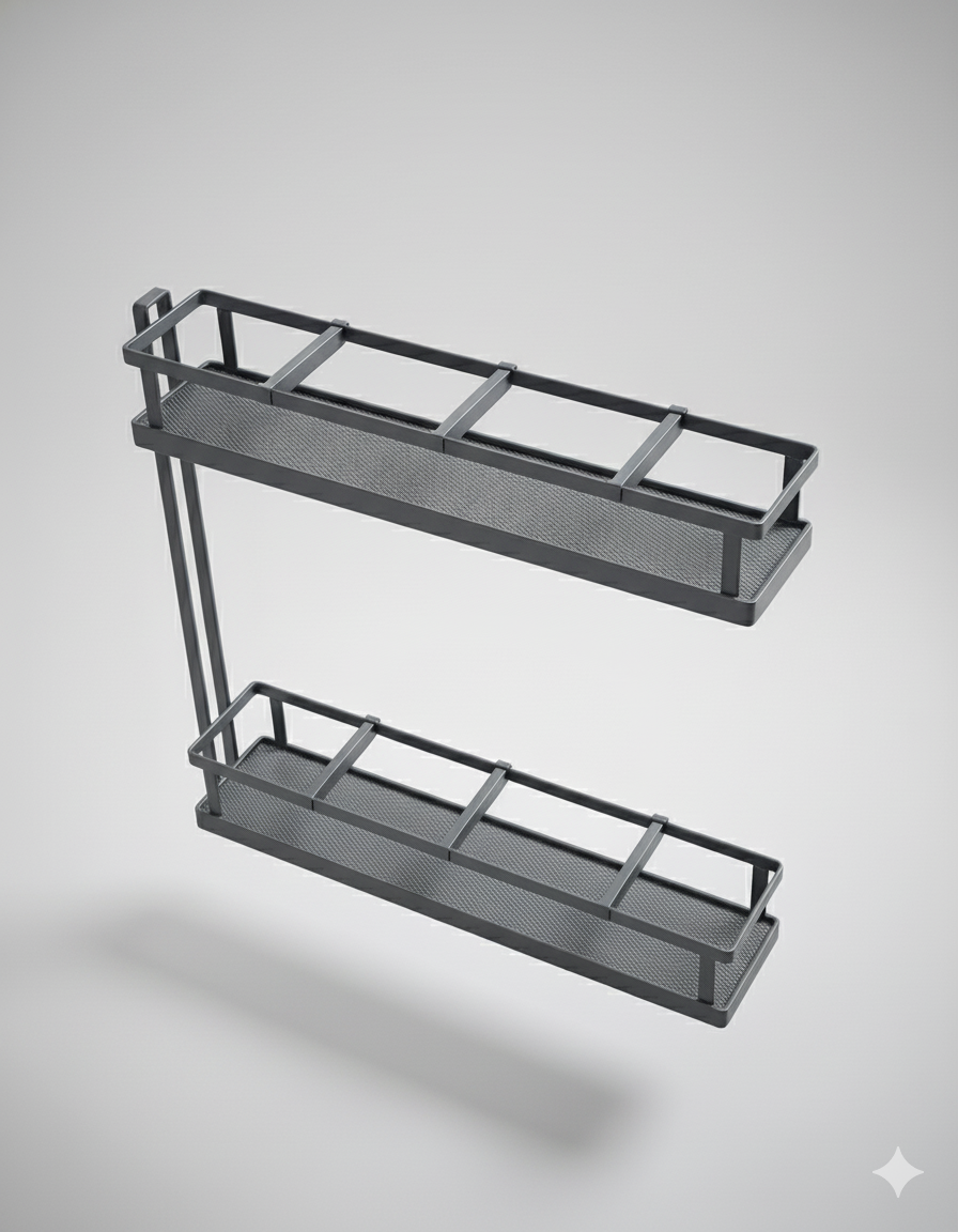 Flat Wire Bottle Pullout (Soft Close, Left/Right) - Image 2